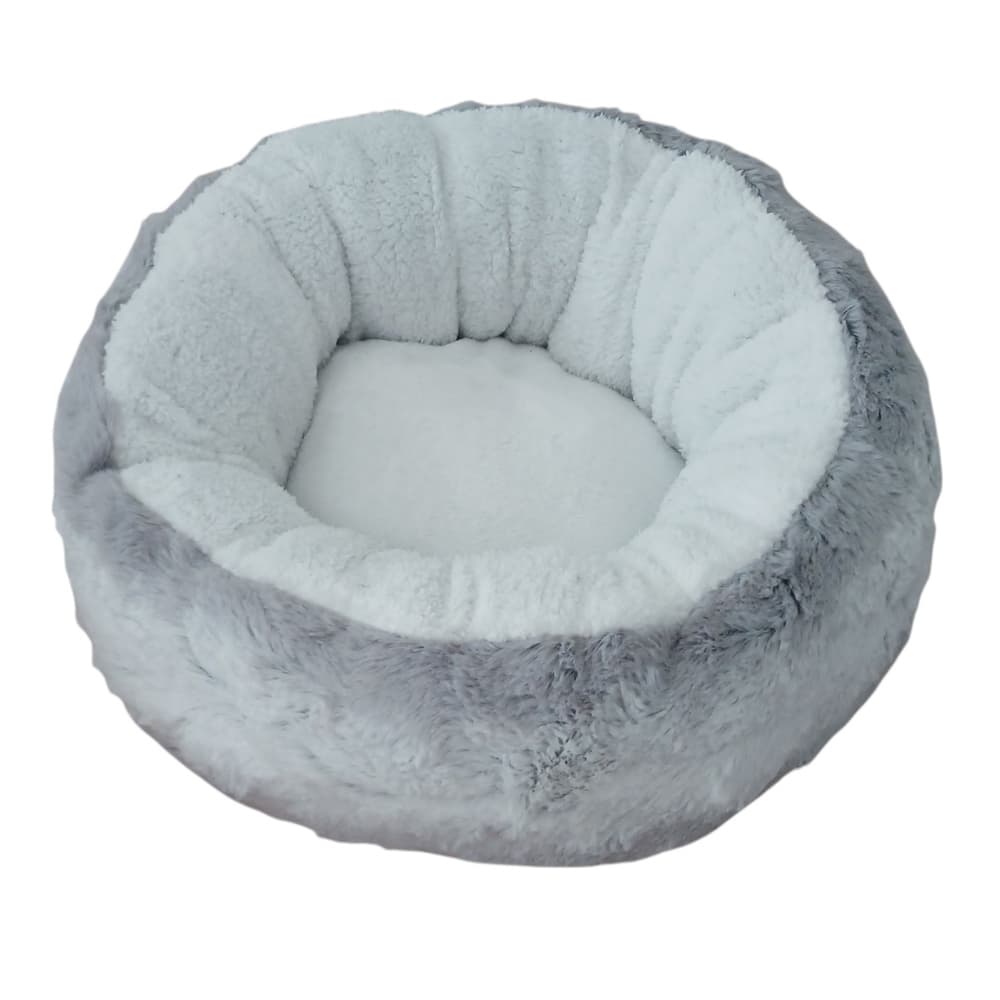 Bespoke Brats Donut Bed - Grey And White - Extra Extra Small