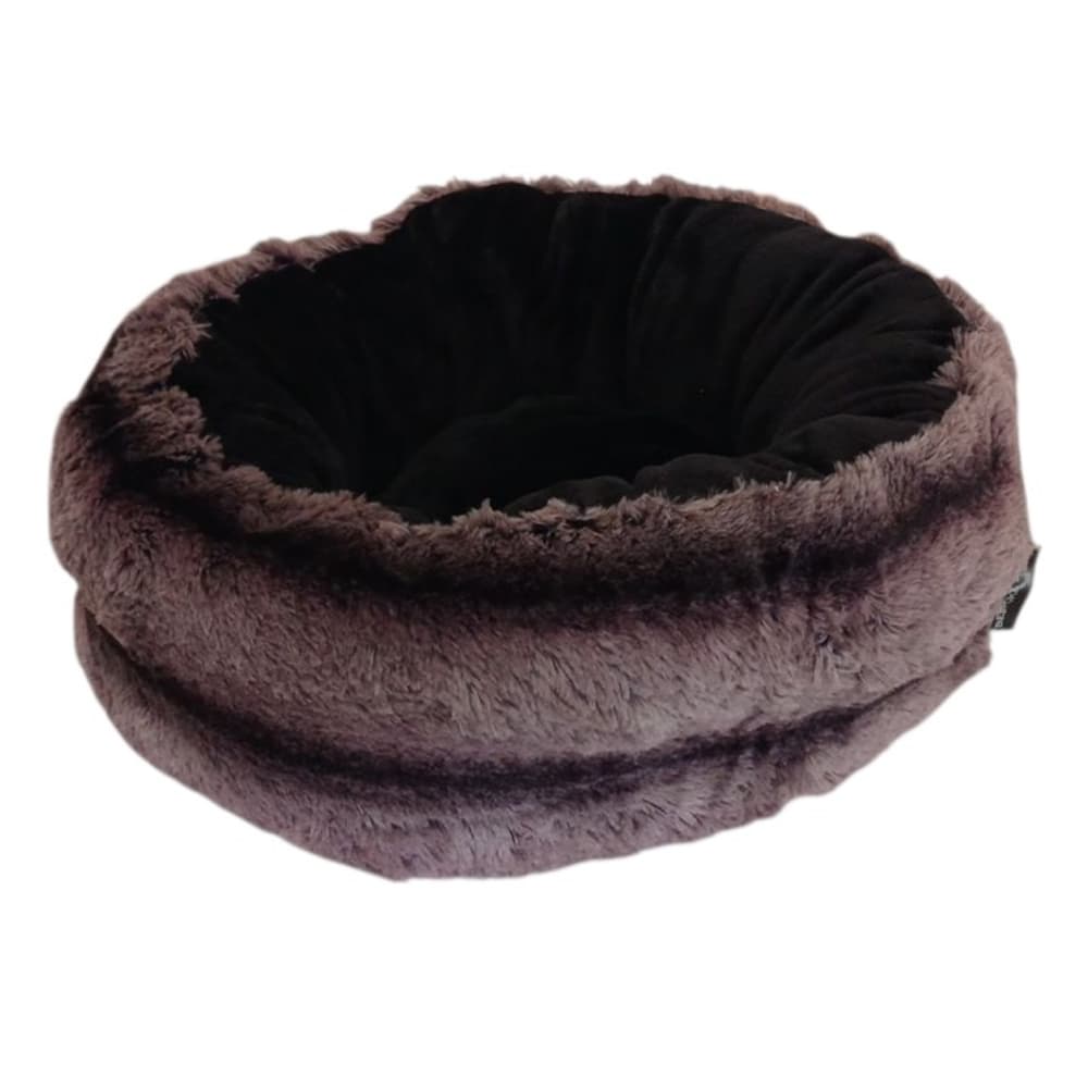 Bespoke Brats Donut Bed - Chocolate And Black - Extra Small