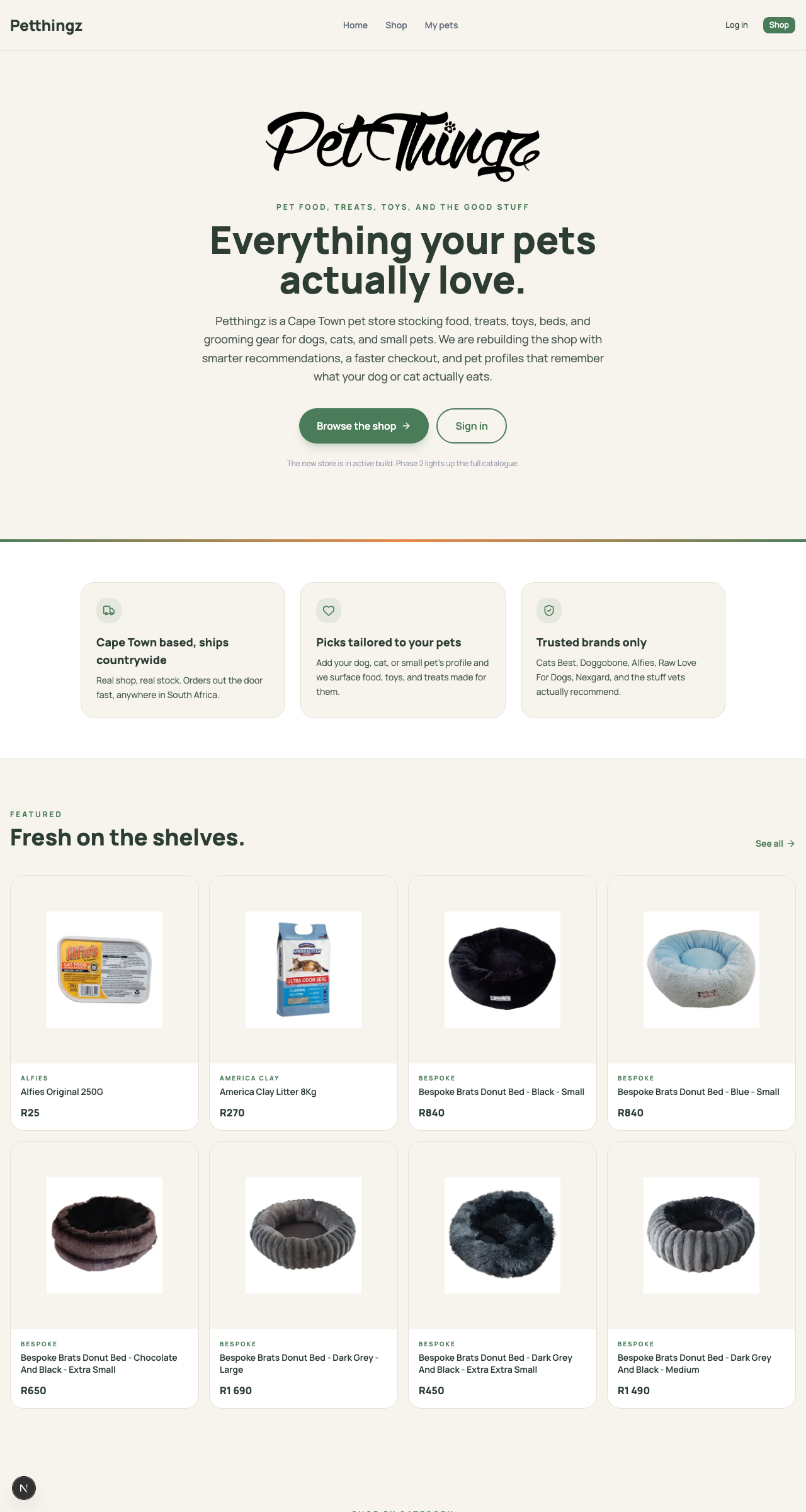 Petthingz home page